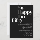 50歳の誕生日パーティーだから嬉しい 招待状 (正面)