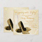 50歳の誕生日パーティーに登場 招待状 (正面/裏面)