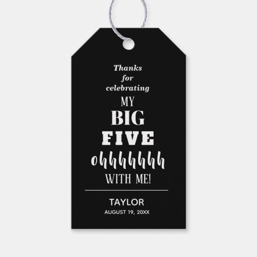 50歳の誕生日パーティーのお願い ギフトタグ (正面)