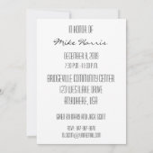 50歳の誕生日パーティーのパーソナライズされた招待状 招待状 (裏面)