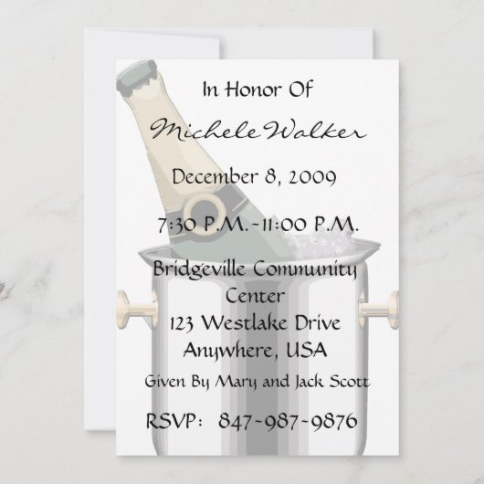 50歳の誕生日パーティーのパーソナライズされた招待状 招待状 (裏面)