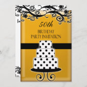 50歳の誕生日パーティーのパーソナライズされた招待状 招待状 (正面/裏面)