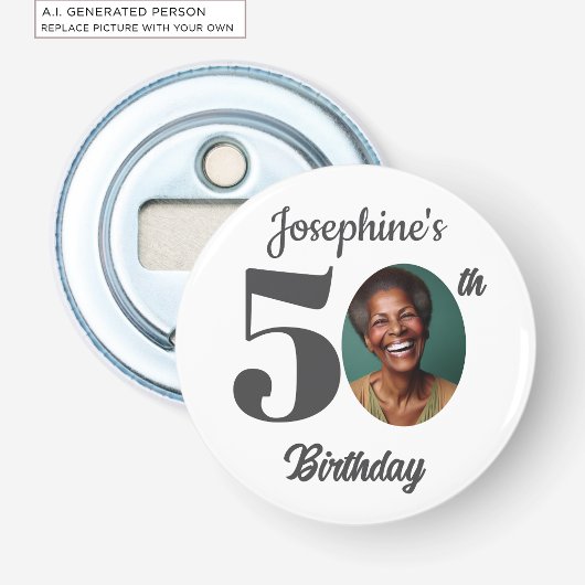 50歳の誕生日パーティーの写真のお礼ギフト 栓抜き