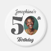 50歳の誕生日パーティーの写真ギフト マグネット (正面)