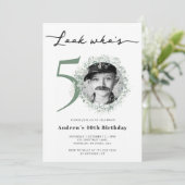 50歳の誕生日パーティーの写真 招待状 (スタンド正面)