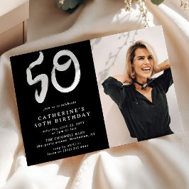 50歳の誕生日パーティーの写真 招待状