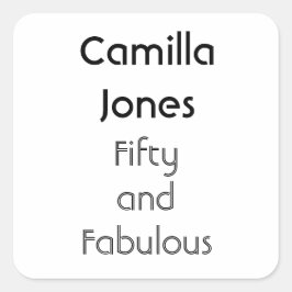 50歳の誕生日パーティーの招待状 スクエアシール