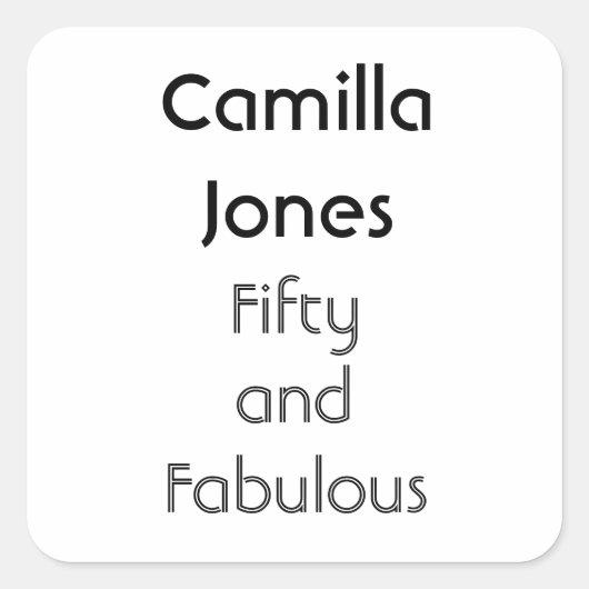 50歳の誕生日パーティーの招待状 スクエアシール (正面)