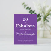 50歳の誕生日パーティーの招待状 ポストカード (スタンド正面)