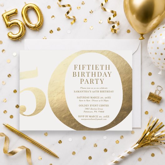 50歳の誕生日パーティーの招待状 招待状