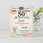 50歳の誕生日パーティーの招待男性へ 招待状 (スタンド正面)