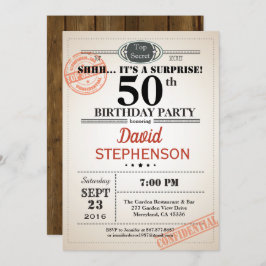 50歳の誕生日パーティーの招待男性へ 招待状