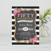 50歳の誕生日パーティーの招待、大人50招待状 招待状 (スタンド正面)