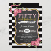 50歳の誕生日パーティーの招待、大人50招待状 招待状 (正面/裏面)