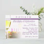 50歳の誕生日パーティーの招待 招待状 (スタンド正面)