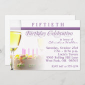50歳の誕生日パーティーの招待 招待状 (正面/裏面)