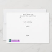 50歳の誕生日パーティーの招待 招待状 (裏面)