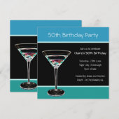50歳の誕生日パーティーの招待 招待状 (正面/裏面)