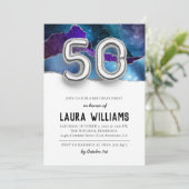 50歳の誕生日パーティーの招待 招待状 (スタンド正面)