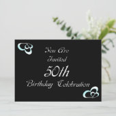 50歳の誕生日パーティーの招待 招待状 (スタンド正面)