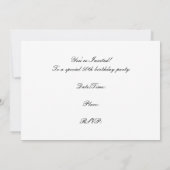 50歳の誕生日パーティーの招待 招待状 (裏面)