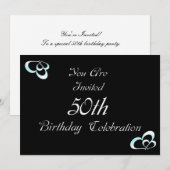 50歳の誕生日パーティーの招待 招待状 (正面/裏面)