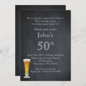 50歳の誕生日パーティーの男 招待状 (正面/裏面)