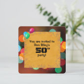 50歳の誕生日パーティーの祭典 招待状 (スタンド正面)