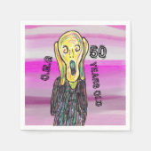 50歳の誕生日パーティーの装飾 スタンダードカクテルナプキン (正面)