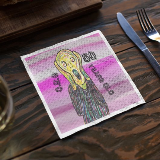 50歳の誕生日パーティーの装飾 スタンダードカクテルナプキン