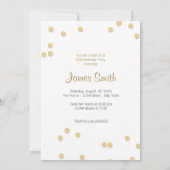 50歳の誕生日パーティーへの招待アダルト金ゴールド気球 招待状 (裏面)