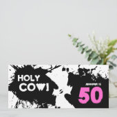 50歳の誕生日パーティーへの招待-聖なる牛！ 招待状 (スタンド正面)