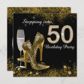 50歳の誕生日パーティーへようこそ 招待状 (正面/裏面)