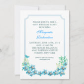 50歳の誕生日パーティーエレガント招待状 招待状 (正面)