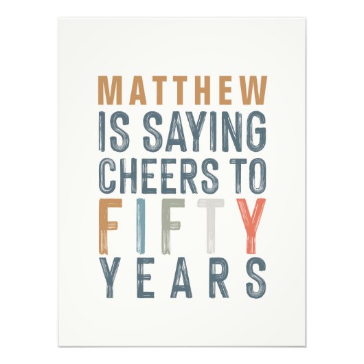 50歳の誕生日パーティーデコル フォトプリント            (正面)