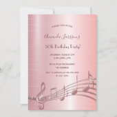 50歳の誕生日パーティーバラ金ゴールドノート 招待状 (正面)