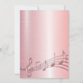 50歳の誕生日パーティーバラ金ゴールドノート 招待状 (裏面)