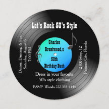 50歳の誕生日パーティーレコード招待状