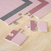 50歳の誕生日パーティー写真コラージュほこりっぽい赤面ピンク ジグソーパズル (側面)