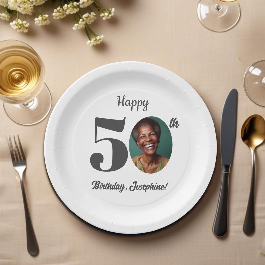50歳の誕生日パーティー写真 ペーパープレート