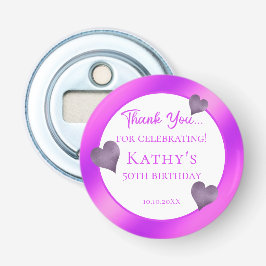 50歳の誕生日パーティー好意パープルハート 栓抜き