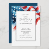 50歳の誕生日パーティー招待状アメリカ 招待状 (正面/裏面)