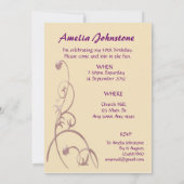 50歳の誕生日パーティー招待状テンプレート 招待状 (裏面)