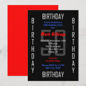 50歳の誕生日パーティー招待状50 招待状 (正面/裏面)