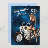 50歳の誕生日パーティー招待状 招待状 (正面/裏面)