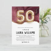 50歳の誕生日パーティー招待状 招待状 (スタンド正面)