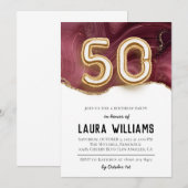 50歳の誕生日パーティー招待状 招待状 (正面/裏面)