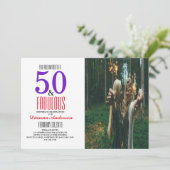 50歳の誕生日パーティー招待状 招待状 (スタンド正面)