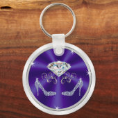 50歳の誕生日パーティー特集，紫，銀，白 キーホルダー (裏面)