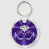 50歳の誕生日パーティー特集，紫，銀，白 キーホルダー (裏面)